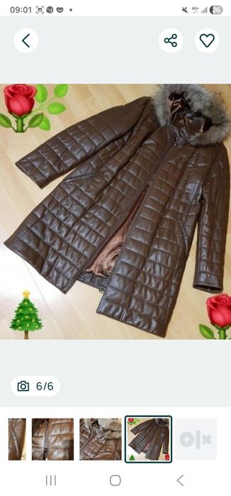 Haina matlasata piele naturala 100%,Italia,gluga cu blanita naturala