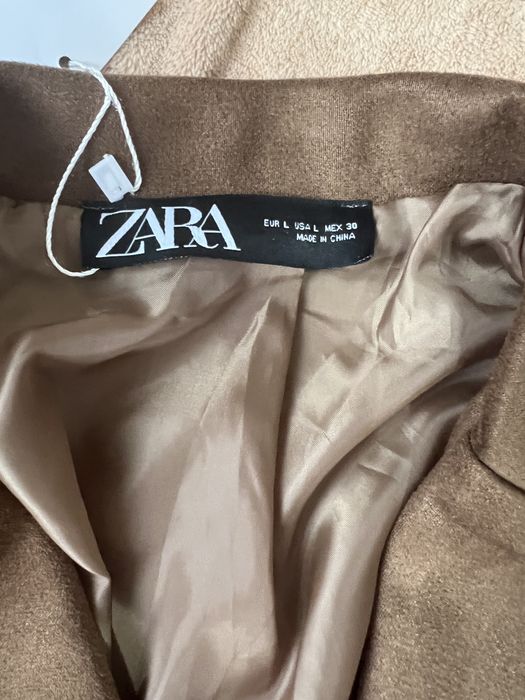 Замшевый пиджак оверсайз