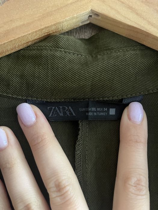 Ежедневна зелена рокля ZARA с колан
