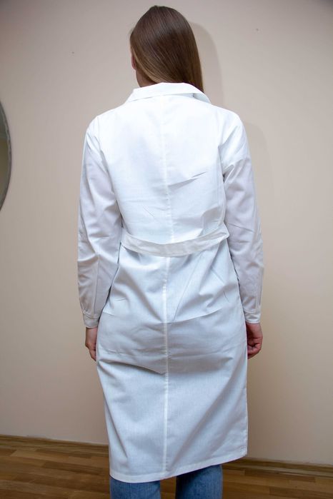 Халат медицинский белый, 100% хлопок.