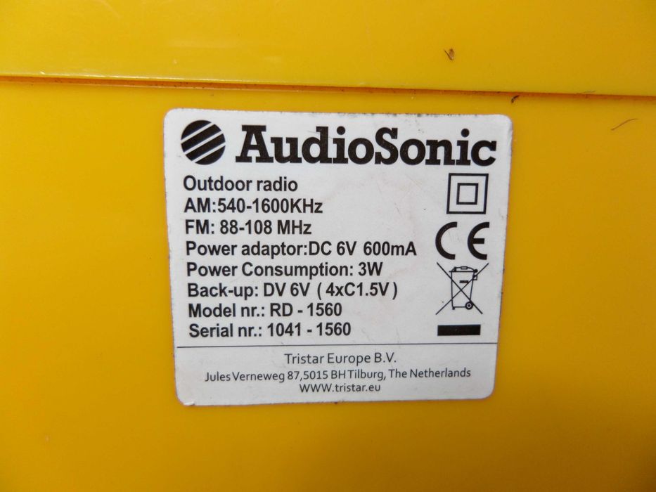 Radio santier AudioSonic la priza,pe baterii,rezistent foarte bun