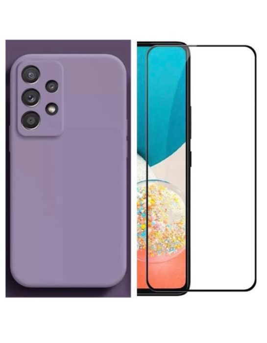 Samsung A51/A71/A52/A72/A36/A56 Husa Silicon Catifea+Folie Sticla 11D