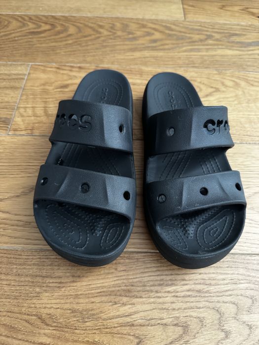 Crocs черные щлепанцы на размер 36 W7 б/у