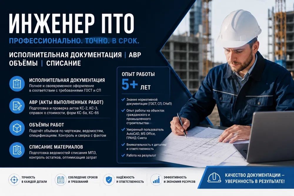 Услуга Инжинер ПТО  (онлайн)