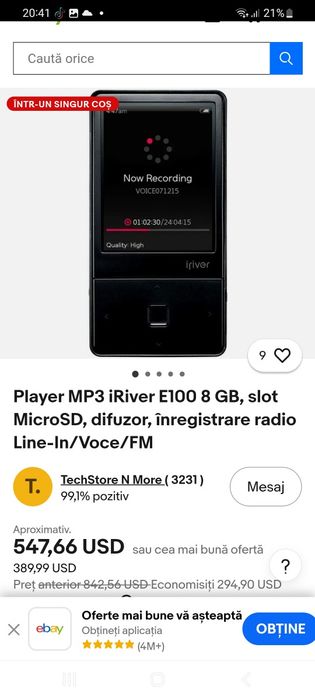Player portabil iRiver