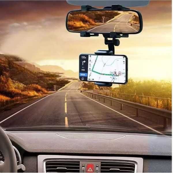 Стойка за телефон Automat, За огледало, Въртяща, Регулируема