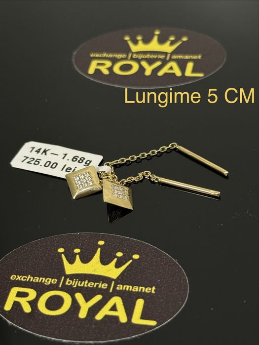 Bijuteria ROYAL : Cercei AUR 14K / 1.68 GR