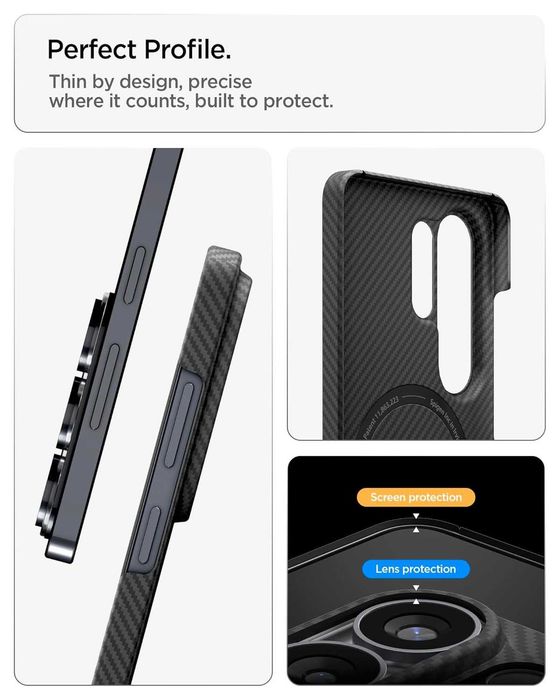 Unicat! Husa premium ultra slim Spigen Air Skin Aramid MagFit pt Samsung Galaxy S26 Ultra Case [Qi2]