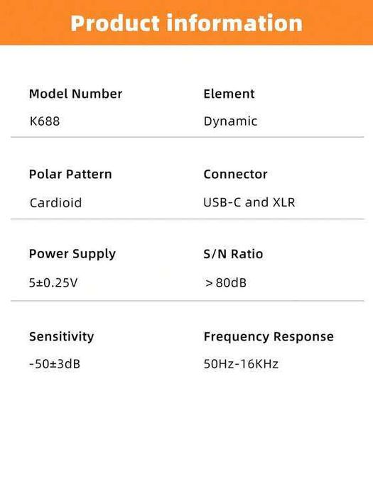 Microfon Fifine K688