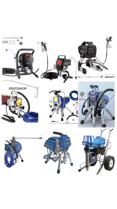 Машини за безвъздушно боядисване и шпакловка !