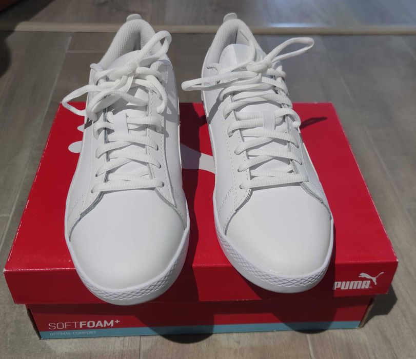 Pantofi sport femei PUMA Smash, 40, 365208-04, Alb
