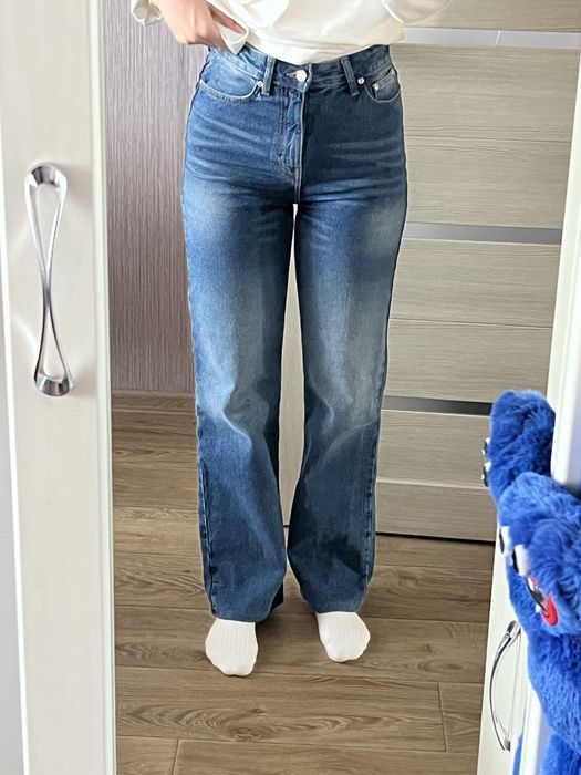 Джинсы прямые широкие