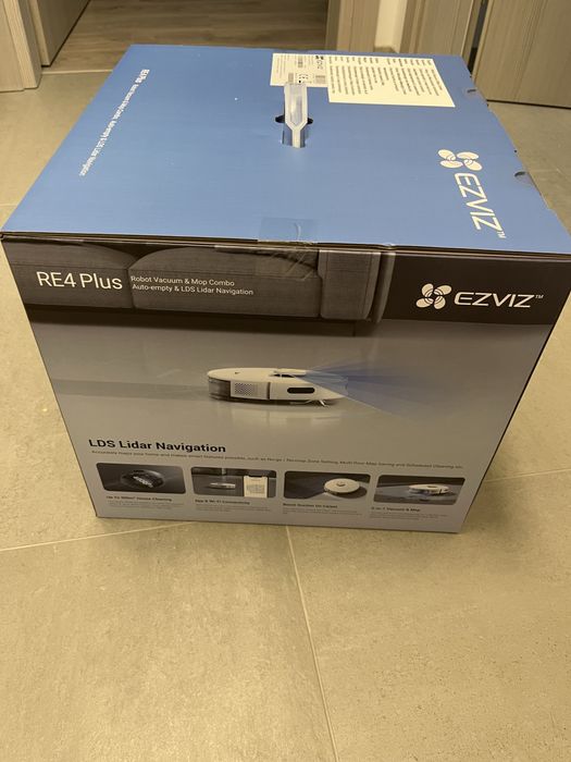 Aspirator robot EZVIZ RE4 Plus NOU Sigilat – Stație Auto-Golire, Smart Mapping