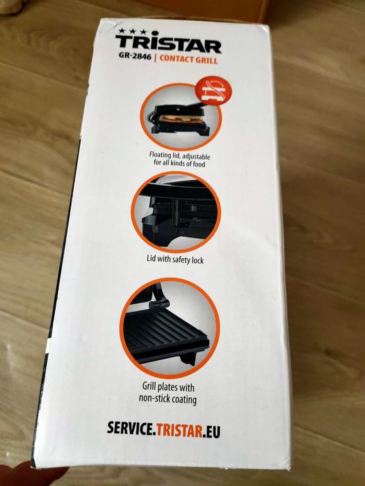 Gratar electric Tristar GR-2846, 700 W, 22.5 x 14 cm, Negru