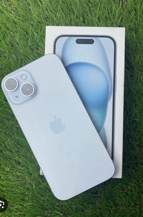 iPhone 15, 256 ГБ, голубой