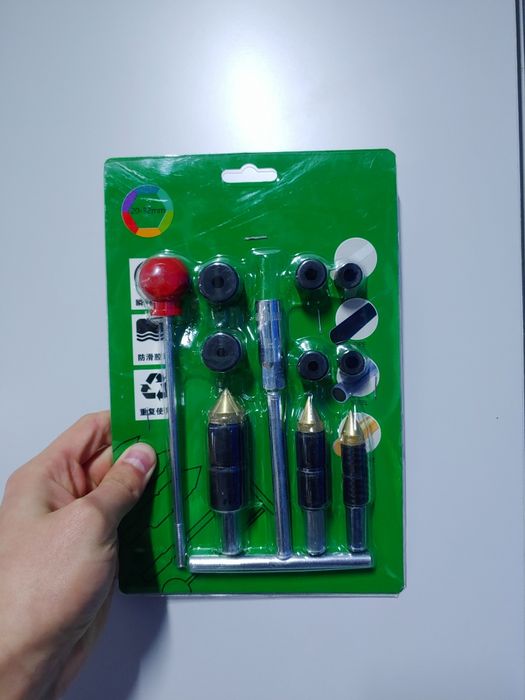 Suv quvurlarnı tuzatish uchun anjomlar to'plami