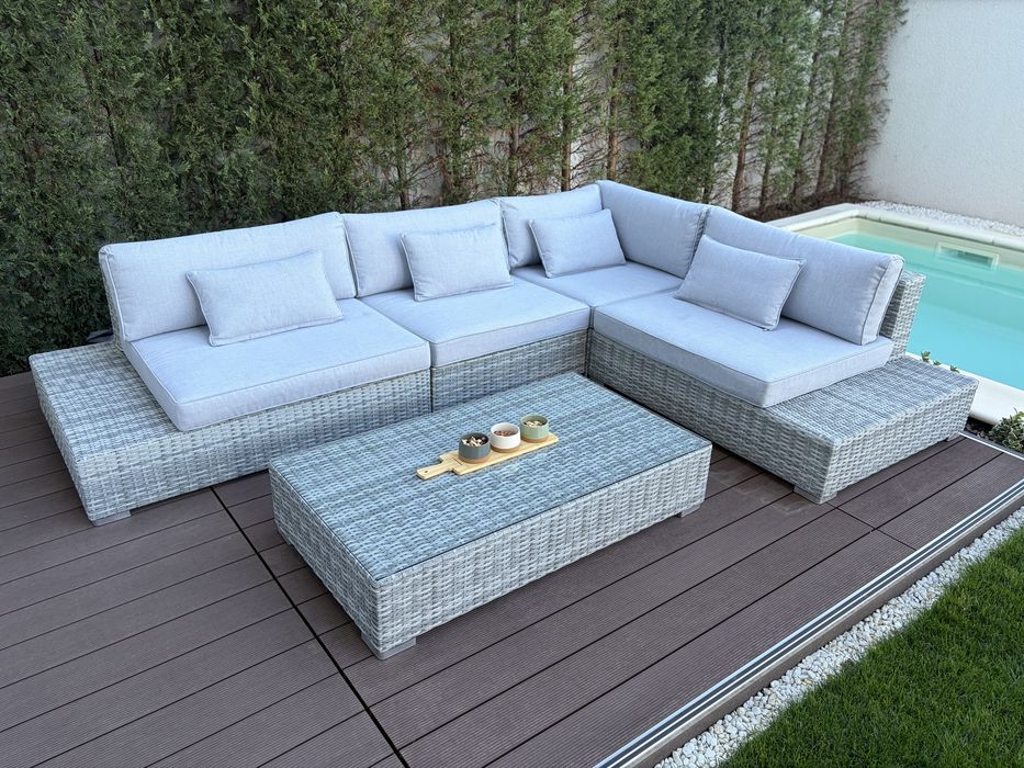 Set de grădină Paola (Loungegarnitur „Paola”), din colecția Bessagi Garden-ideal pentru terasă, balcon sau grădină - 2 canapele + măsuță.