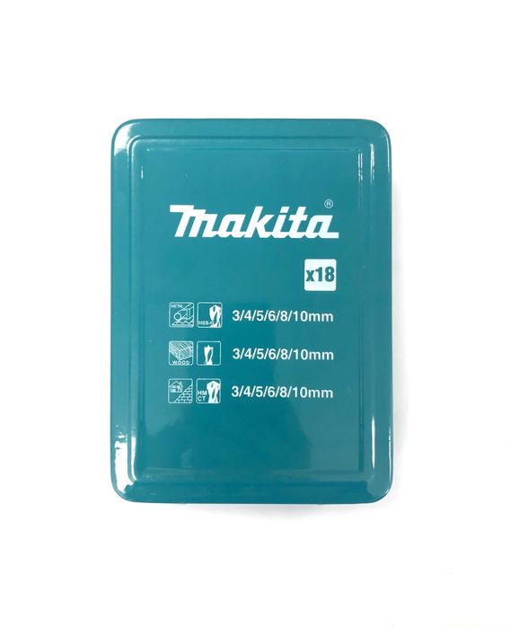 свредла, свредло Makita 18 бр. за метал, дърво, камък, 3-10 мм