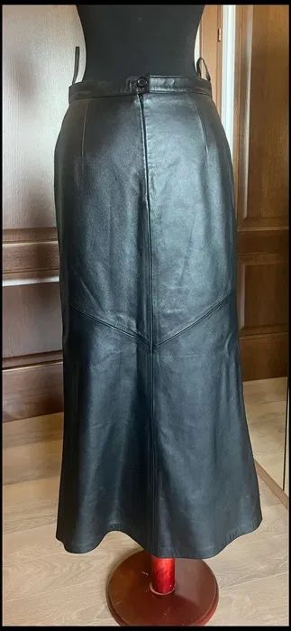 Fusta premium  maxi lunga glezne piele naturala manusa (S) 36