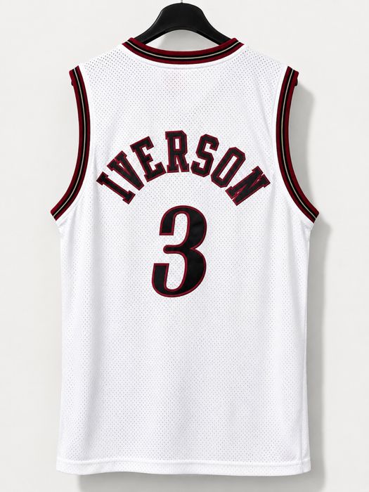 Mitchell & Ness Allen Iverson Philadelphia 76ers Hardwood Classics Баскетболен Потник (White)