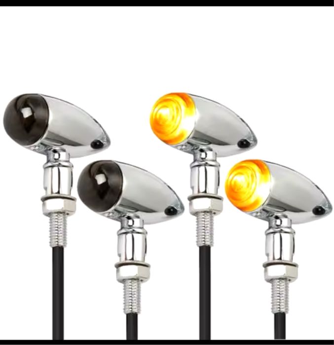 Semnalizari moto din metal Chopper, Bobber, Retro glonț etc