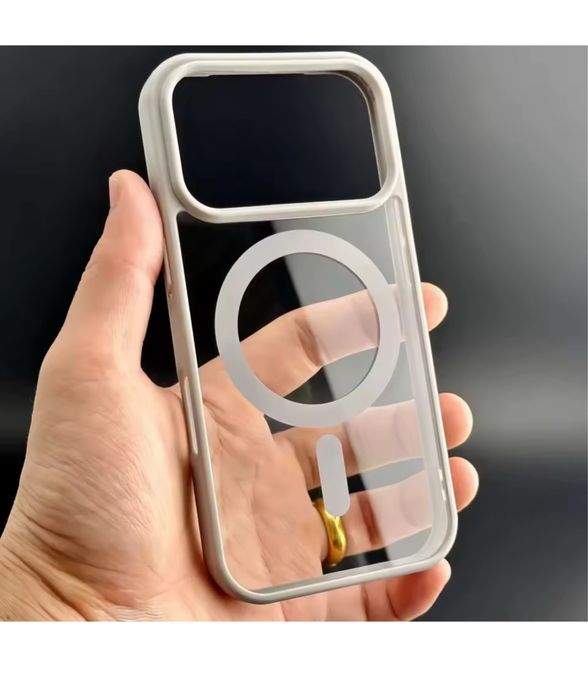 Iphone 16/17 PRO/PLUS/PRO MAX/AIR - Husa Magsafe Clear Back Hard PC