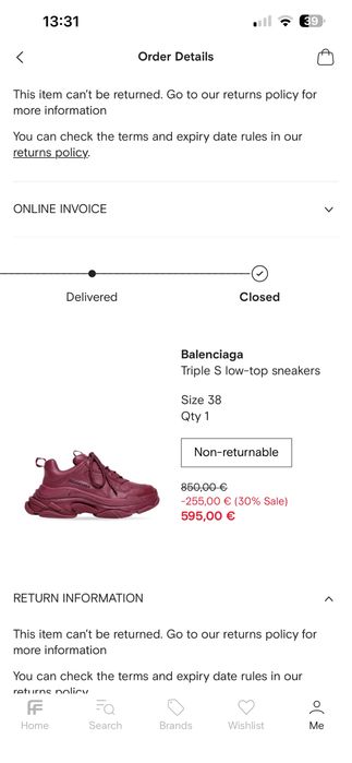 Balenciaga 38 номер Triple S sneakers  носени два пъти закупени от