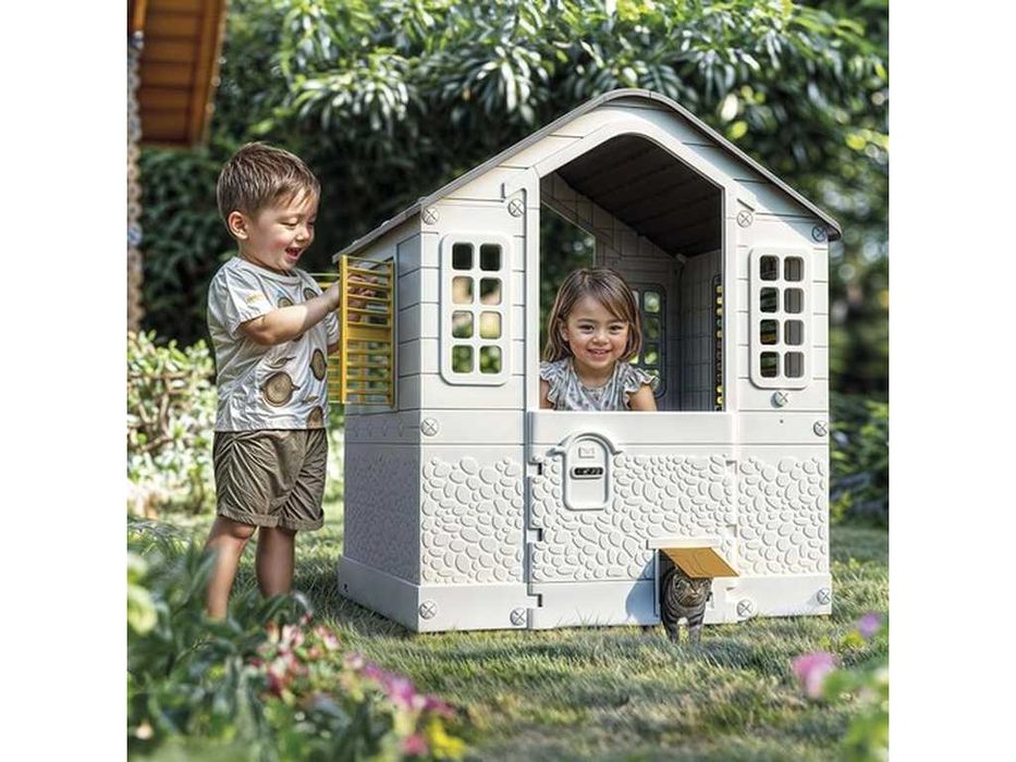 НОВА! Dolu детска къща за игра Playhouse 3311 с врата и кутия за писма 24м+