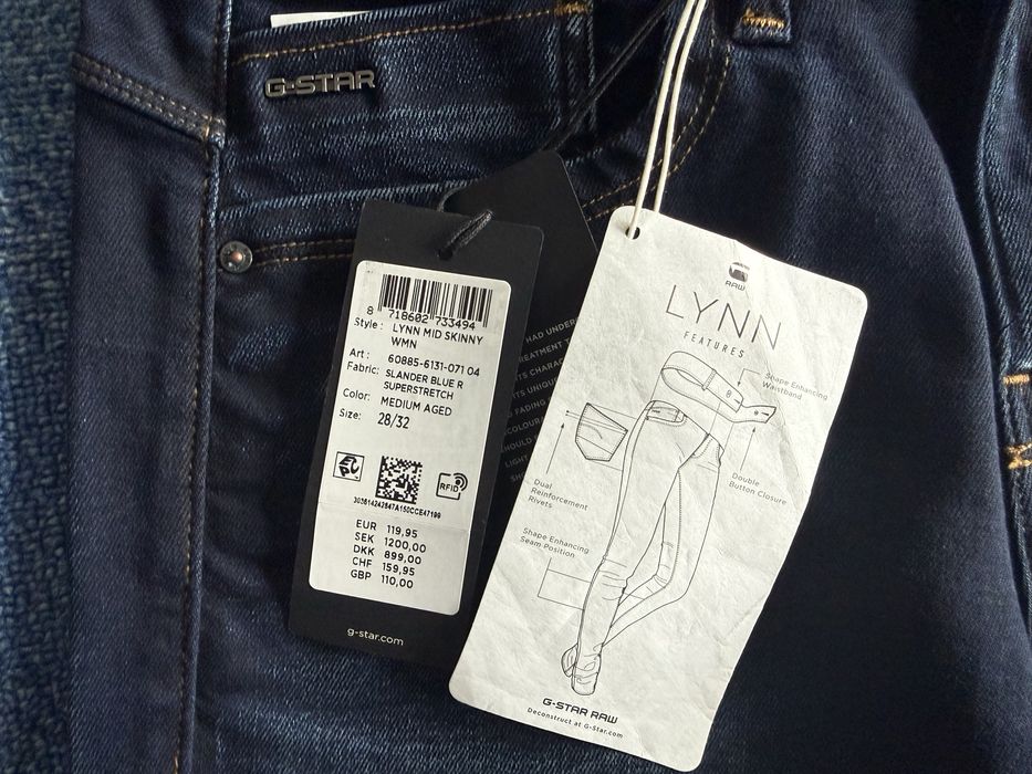 G-Star RAW Lynn Mid Waist Skinny Jeans ОРИГИНАЛНИ дамски дънки - 28