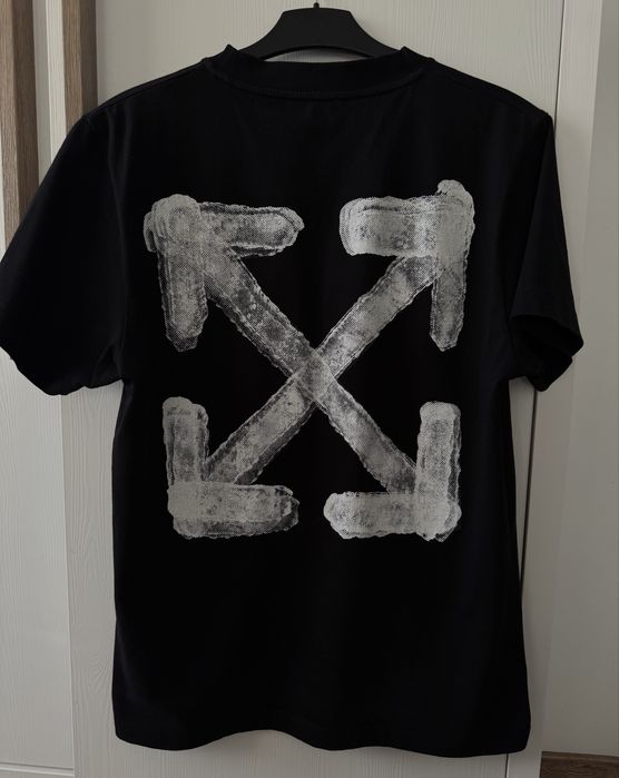 Tricou Off-White Arrow Negru/Alb
