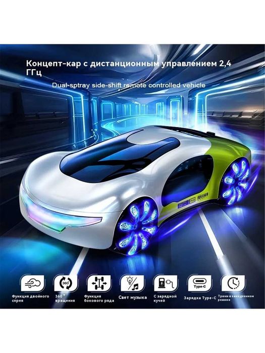 Радиоуправляемая машина с пультом, мощный двигатель 360 градусов,нитро