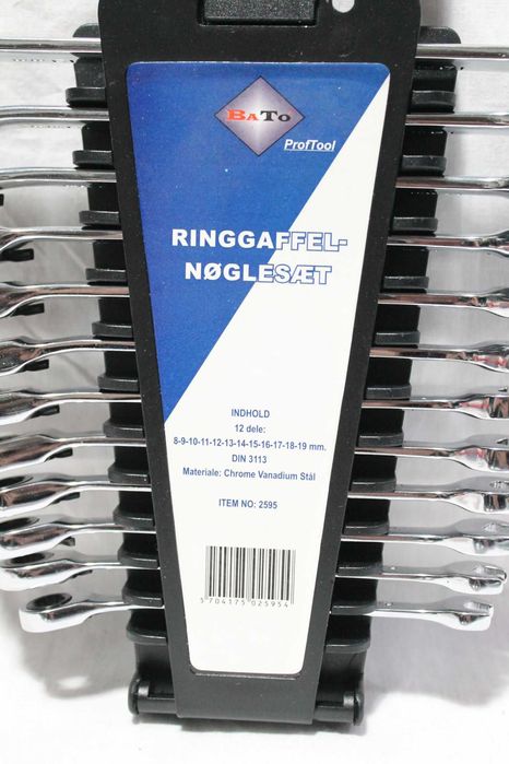 Trusa BATO 12 chei fixe inelare clicket inversor  8-19 chrome vanadium