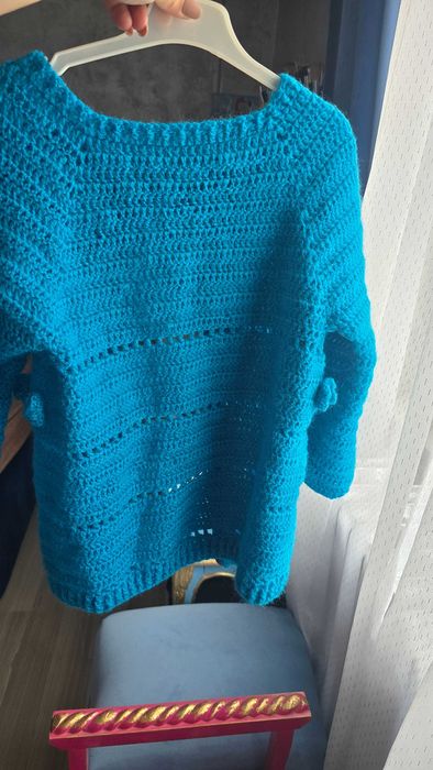 Cardigan fetite crosetat