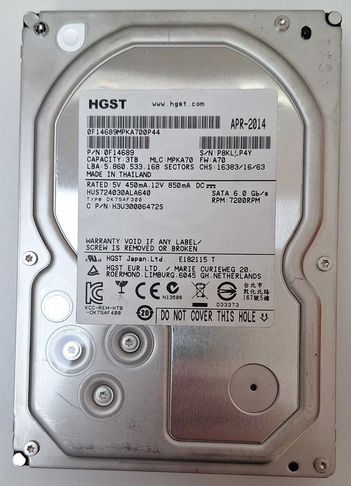 [624] HGST 4TB ✕２個　SET hgst 4tb second hand si noi de vanzare • Anunturi • OLX.ro