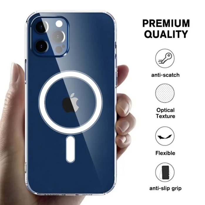 Husa Transparenta MagSafe Apple iPhone 17Pro/16/15/14/13/12/11