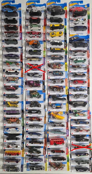 Colecție Hot Wheels 100 buc. — Treasure Hunt, Ferrari, Chase, Eroare