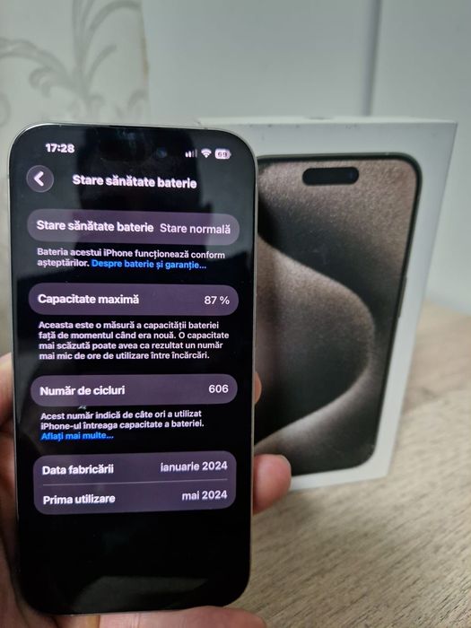 Iphone 15 pro 128gb impecabil