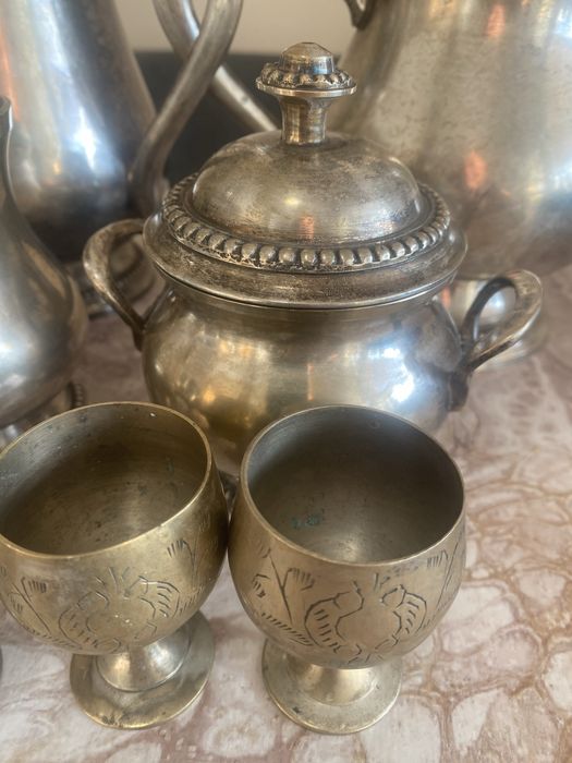 Посребрен месингов сервиз от Австрия арт деко