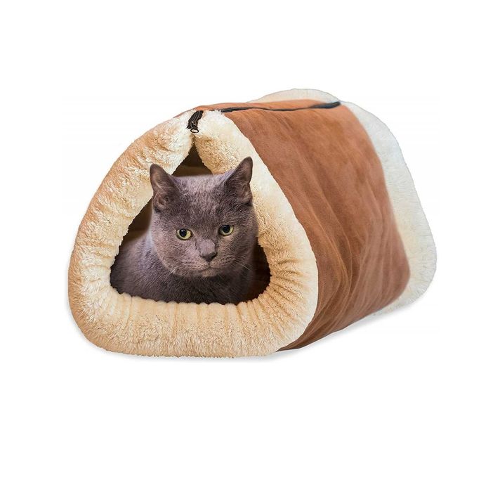 Легло и къщичка тунел за котки и домашни любимци Kitty Shack 2 в 1