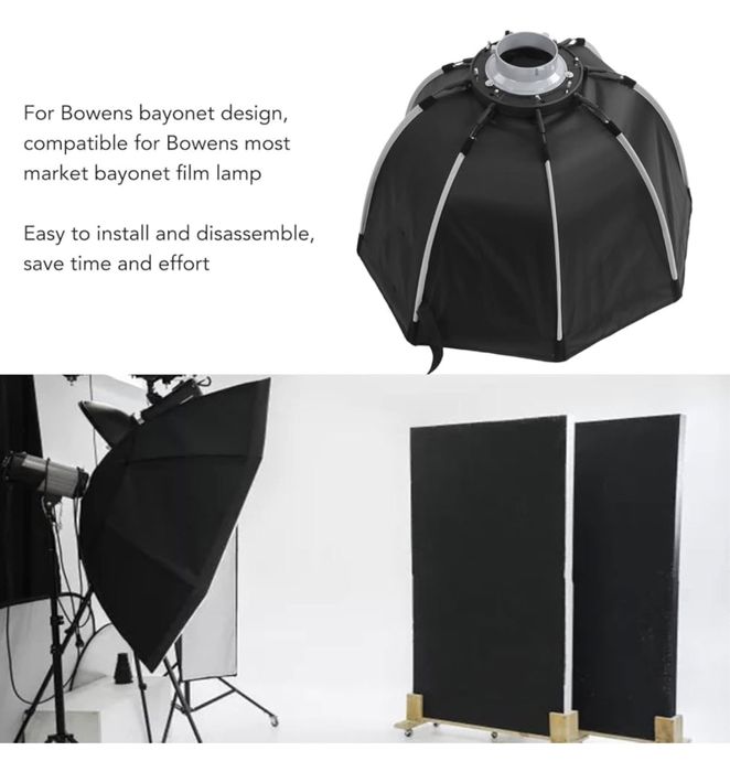 Софтбокс. Октагон. Бързо сгъваем. Светлавоца. Боуенс. Камера