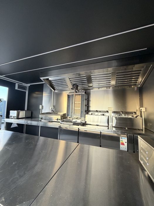 Rulota Comerciala 4m Premium Echipata Complet Fast Food Grill Shaorma Kebab In Stoc