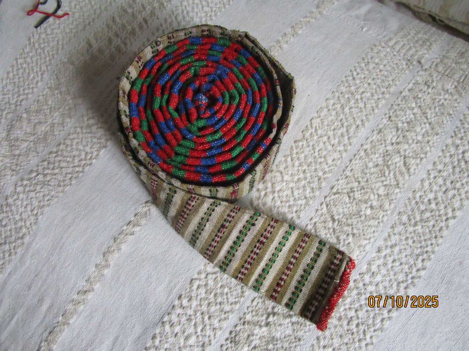 Автентичен сърмен колан за кюстендилска празнична носия