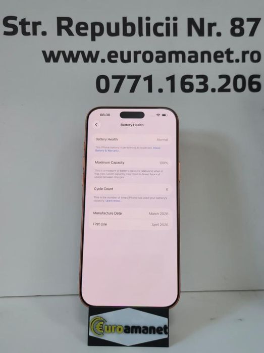 Telefon mobil Apple iPhone 17 Pro Max, 256GB, 5G, Cosmic Orange, -G-