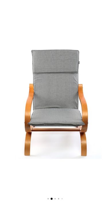 Fotoliu Kring Hemming, cadru curbat, 60x60x90 cm, Gri