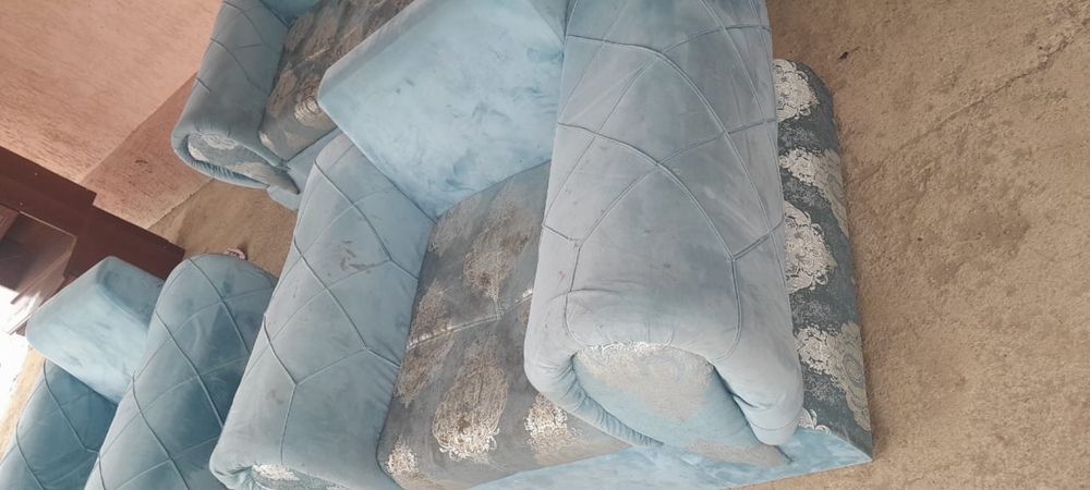 Диван кресло синего цвета