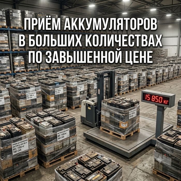 Приём б/у Аккумуляторов, в больших колличествах, по ЗАВЫШЕННОЙ ЦЕНЕ!