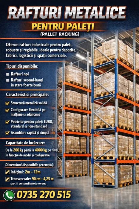 Rafturi metalice industriale/premium