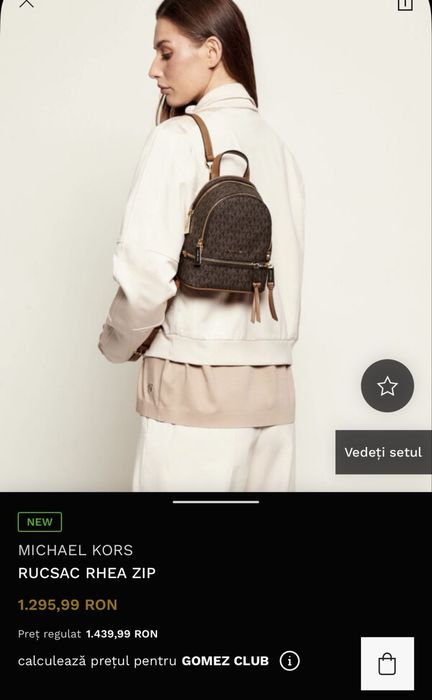 Rucsac Michael Kors mini Rhea Zip