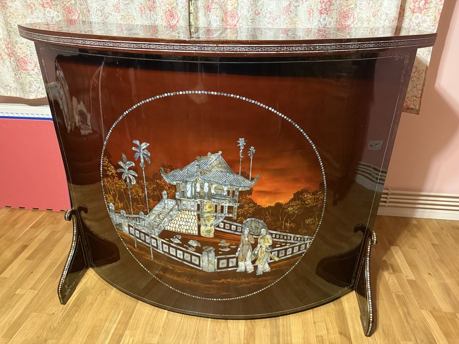 Bar chinezesc din lemn masiv cu inserții de sidef