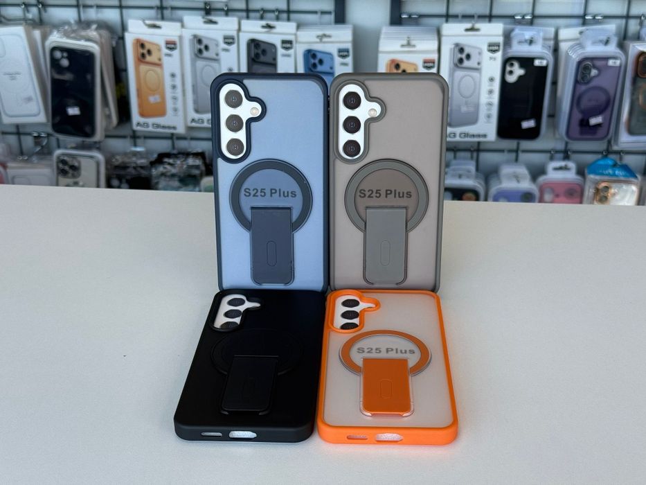 Husa de protectie cu MagSafe si Suport Birou Pliabil pentru  Samsung S25 Plus